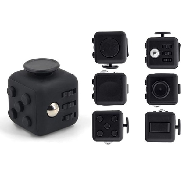 Fidget Cube anti-stress svart modell