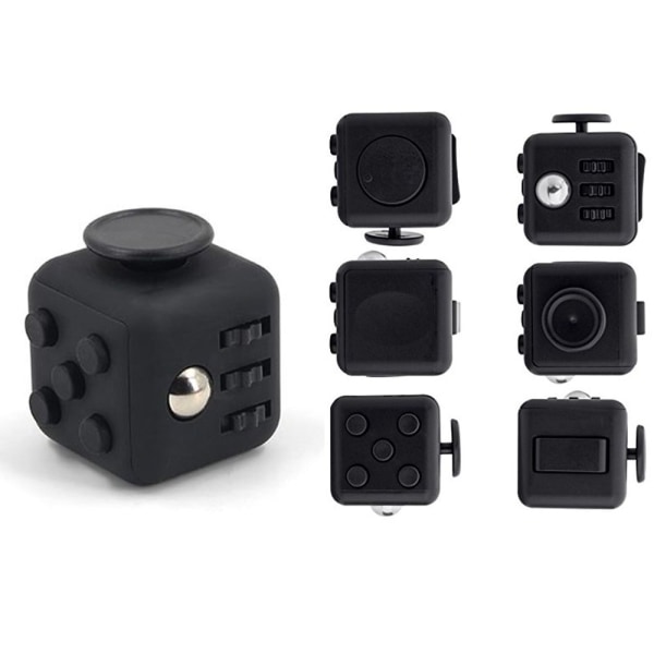 Fidget Cube anti-stressi musta malli