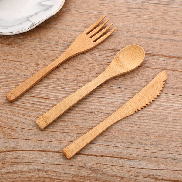 3-delt sett med tresleiver for stekepanne, non-stick matlagingsredskaper
