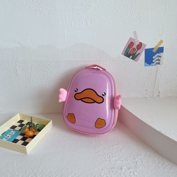 Student skolväska dagis skolväska pojke och flicka baby söt tecknad ägg skal väska barnens mode barnens ryggsäck-rosa