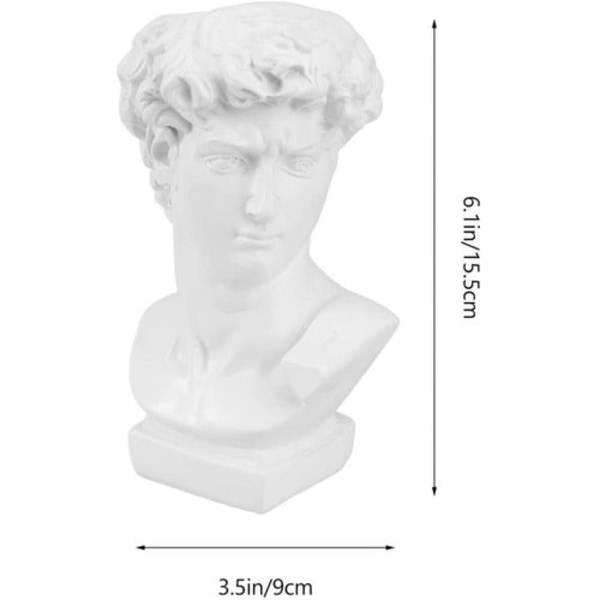 Skulpturhode Planter Gresk David Statue Sukkulent Planter Vase Pen