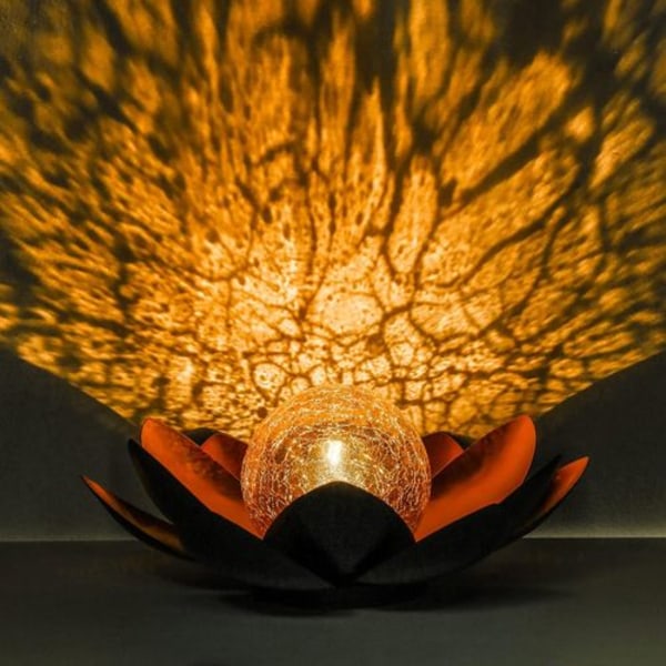 Hagesollampe Dekorasjon Sol Lotus LED Sol Lotus Lampe Lotus Sol