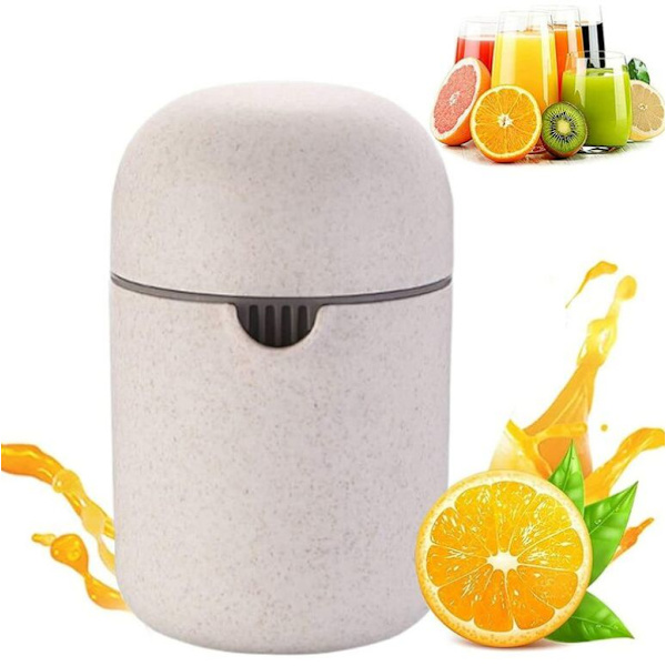 2-pak manuel citruspresser, lille multifunktionel citruspresser, aftagelig citronklemme til presning af frisk juice, beige