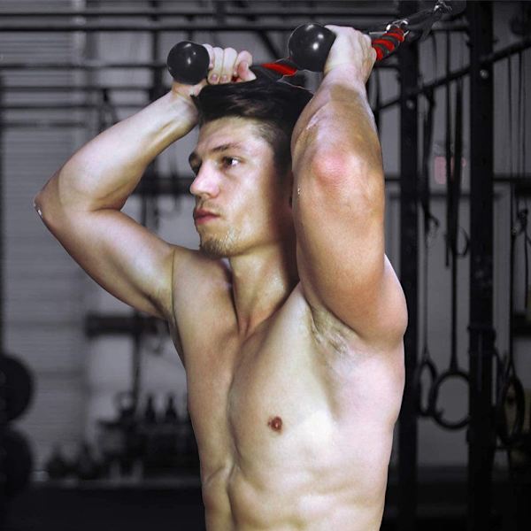 Nailon triceps-köysi, punainen-musta, 90 cm