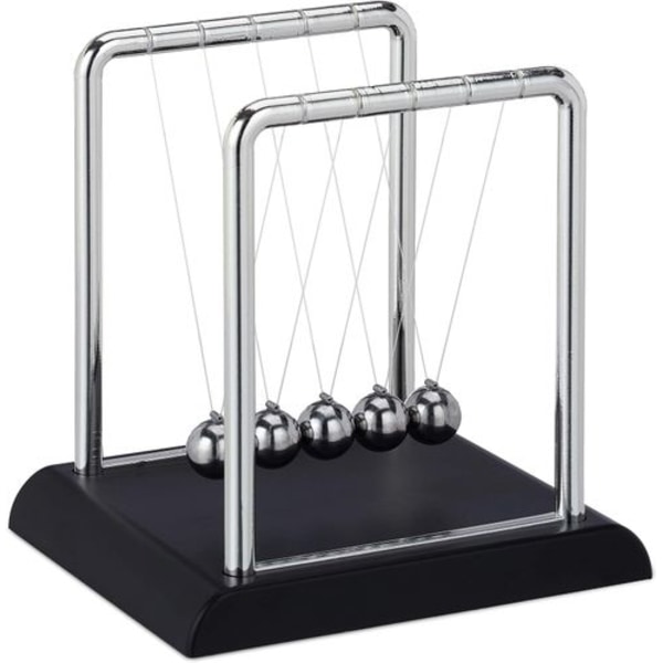 Newtons pendul, klassisk kuglestøds pendul, 5 kugler, fysik dekoration til kontor &