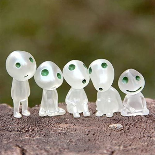 6 PCS/set Resin Princess Mononoke Luminous Tree Elves Spirit