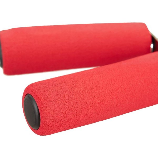 Finger trener sett med 2 skumgrep pads, grep styrke trener, rød