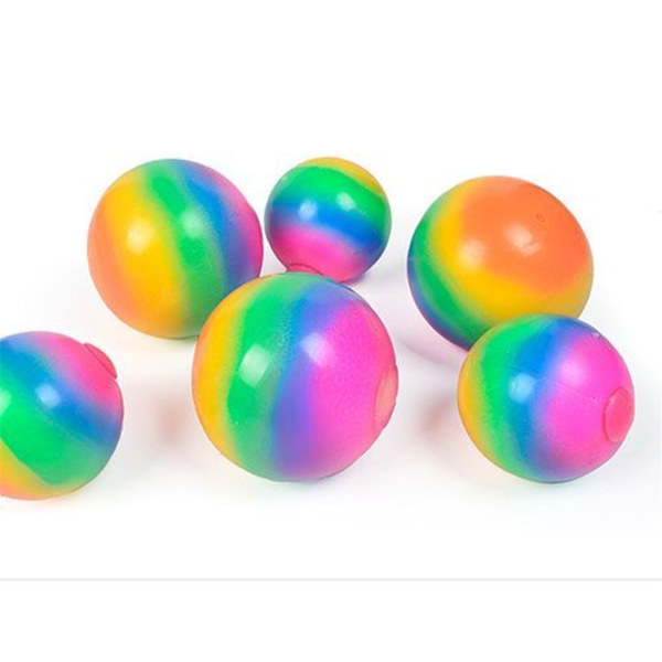 7cm Regnbue Ball Elastisk PVC Strand Sport Spill Ball Spark Ball Barn