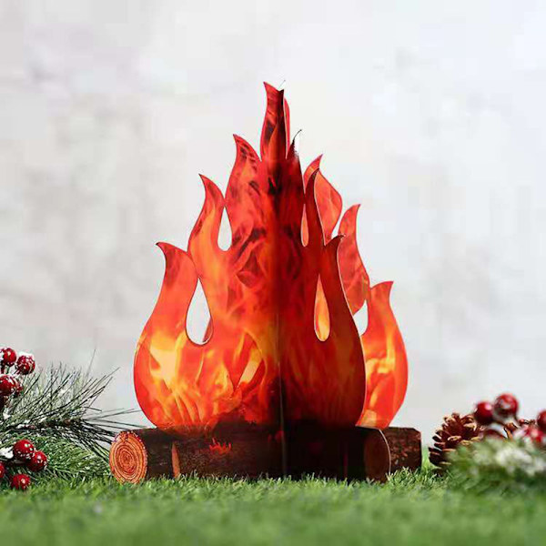 Hjemmedekorasjon Realistisk Halloween-ild Falsk flamme Papirfest