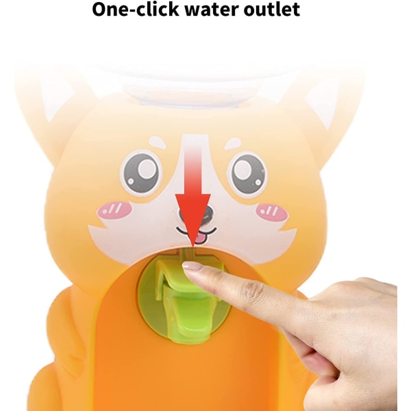 Vattenpumpdispenser, plast 22,3*9,3*9,8cm med 2-koppars vattenpump för barns leksaker(valp)-