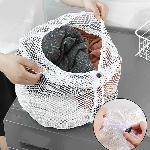 2 stk mesh vaskemaskin, mesh stor mesh klesvaskpose med