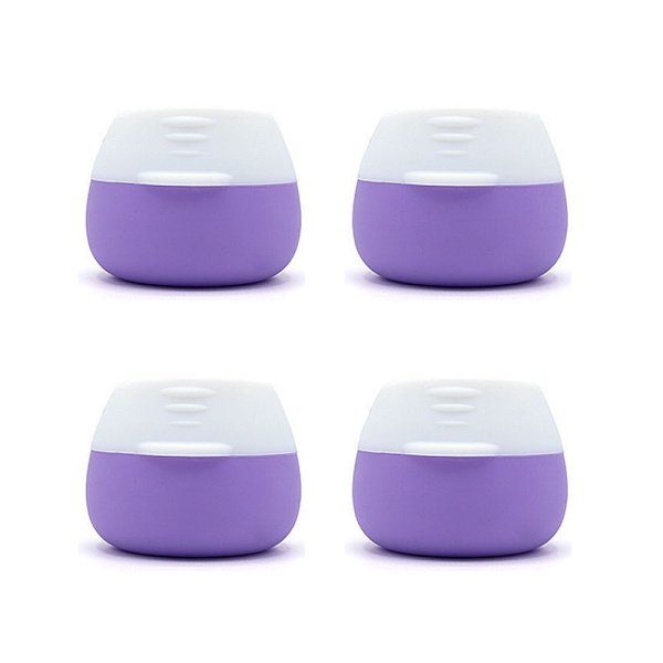 4 kpl 20 ml:n matkakokoinen pakkauslaatikko, silikoni lääke laatikko, violetti