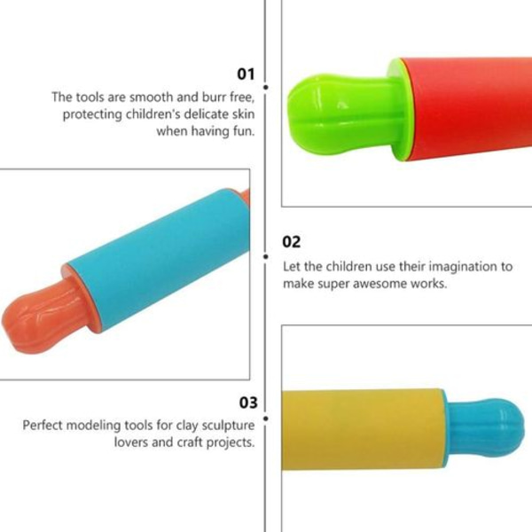Färglera Lera Plasticine Verktyg Handgjord Kreativ DIY Färg Plast Nudelhål