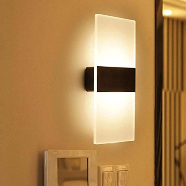 Batteridriven inomhusvägglampa med strömbrytare, batteridriven vägglampa LED-lampa USB