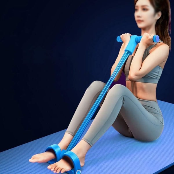 Pedalmotståndsband, elastiskt sit-up-band, 4-rörs dragrep,
