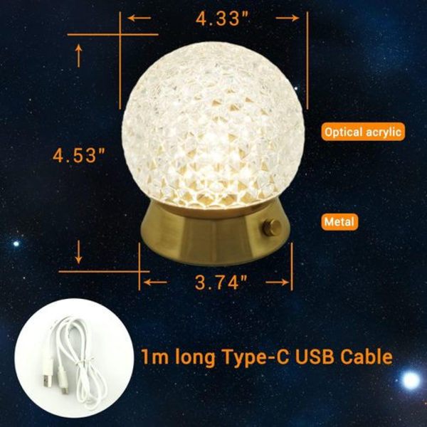 Ledningsfri bordlampe, genopladelig batteridrevet lampe, stueindretning sidelampe