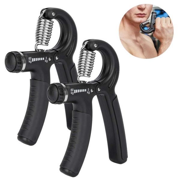 Set of 2 hand training devices, hand trainer finger dumbbell hand grip trainer black