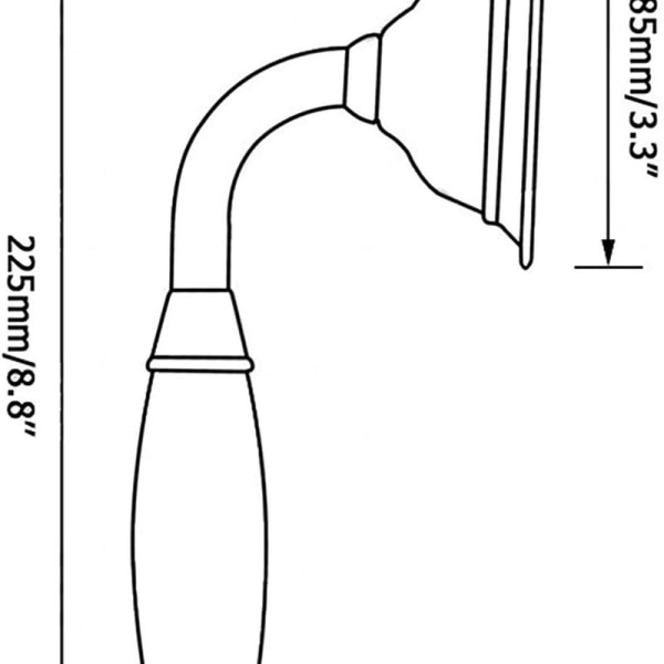Dusjhode Baderom Messing Hånddusj Bærbar Kun Gull Dusjhode, BS126