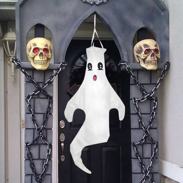 Halloween vindpose, Halloween spøgelsesflag, Halloween dekorationer, hængende