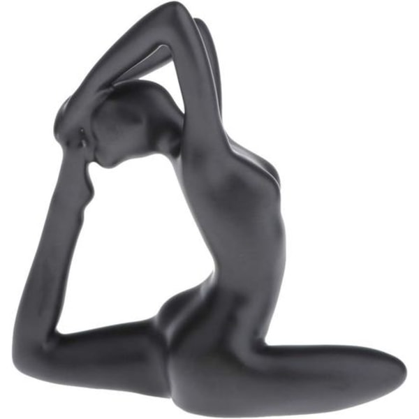 Skulpturer, Resin Girl Yoga Figurer Abstrakt krökt huvud Yoga Pose