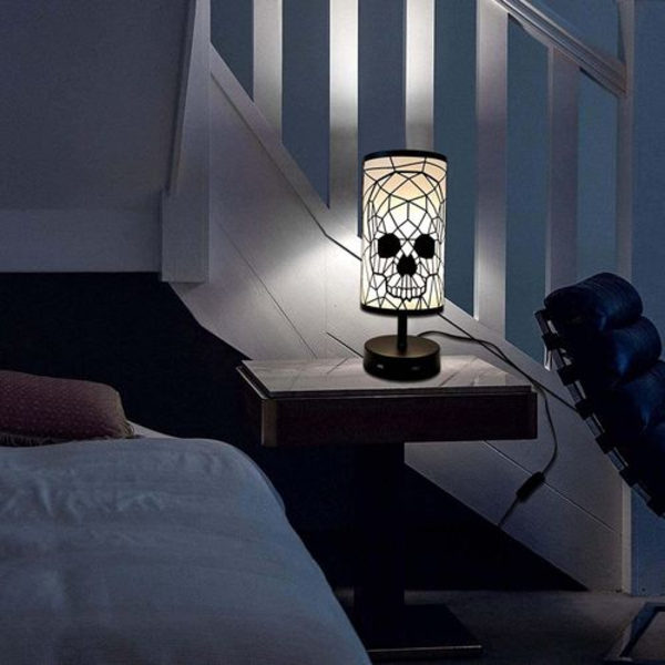 Touch-sengelampe, bordlampe med 2 USB-porte, 3 intensitetsniveauer