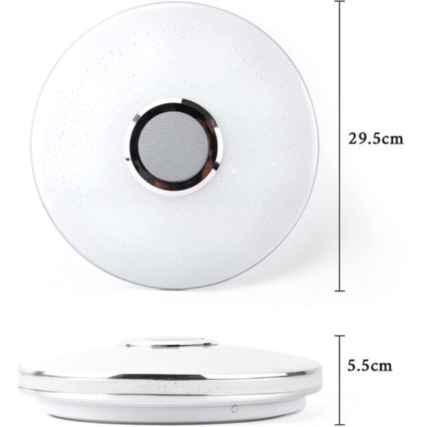 36W himmennettävä LED-kattovalaisin Bluetooth-kaiuttimella, kaukosäätimellä ja