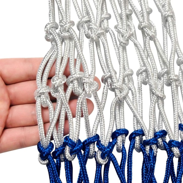 2-pack kraftiga 12-ringars standard basketnät tillverkade av flerfärgade,