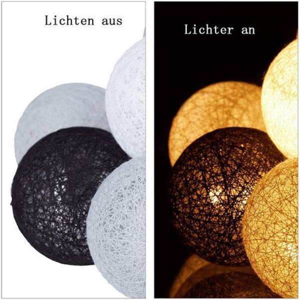 Bomuldsbold Fe Lys - 3m 20 LED Bold Fe Lys til Indendørs Nattelys