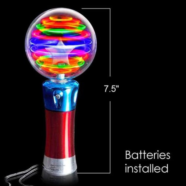Håndholdt LED roterende stick tryllestave legetøj LED roterende stick blinkende lys stick børns
