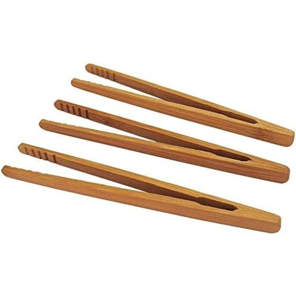 Bambustang 10 stk trebrødklemme kjøkkentang for matlaging, brukt til baking, brød, fruktte og sylteagurk, gjenbrukbar