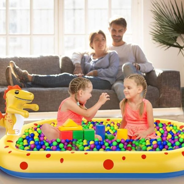 Paddling Pool för Barn Baby Hundar Uppblåsbar Pool Sprinkler Splash