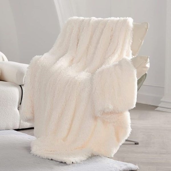 Blød tæppe fluffy 130x150 cm, varmt tæppe, højkvalitets tæppe