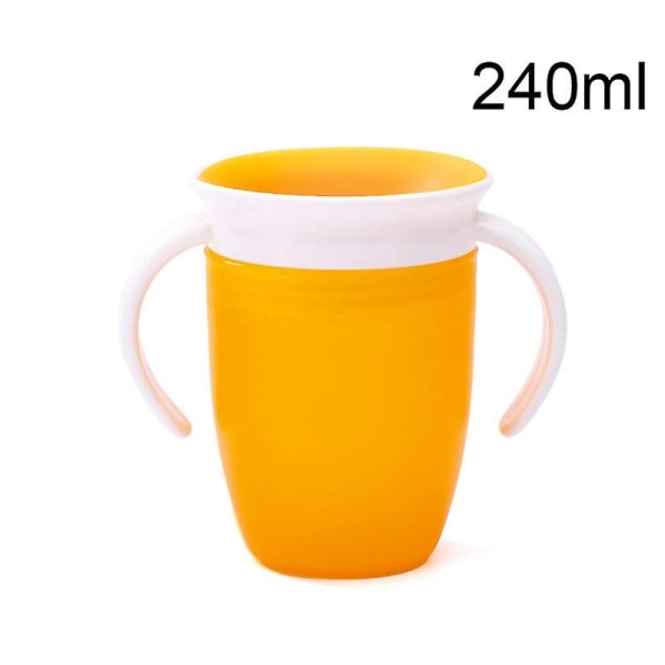 360 Trainer Cup vuotamattomat ja tukehtumissuojatut juomakupit vauvojen baby kotitalouksien keltainen