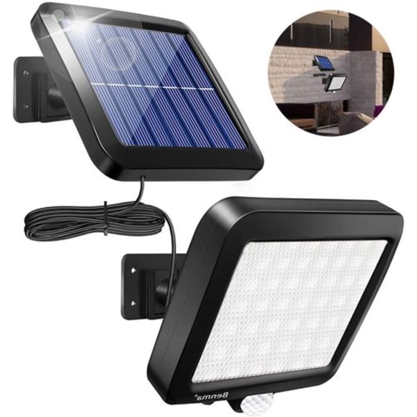 Solcellelamper til udendørs brug, 56 LED solcellelamper 120° superlysende solcellelamper
