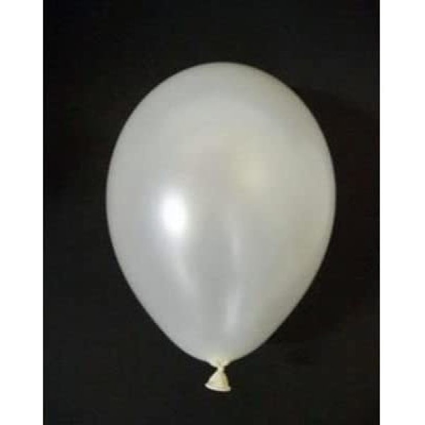 50 små balloner metallisk hvid