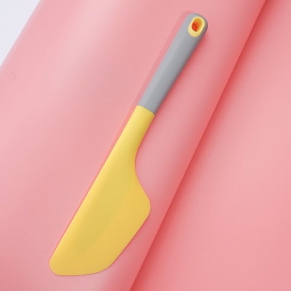 2 Pieces Large Silicone Spatula Cake Spatula,Heat Resistant Silicone,Yellow and Pink