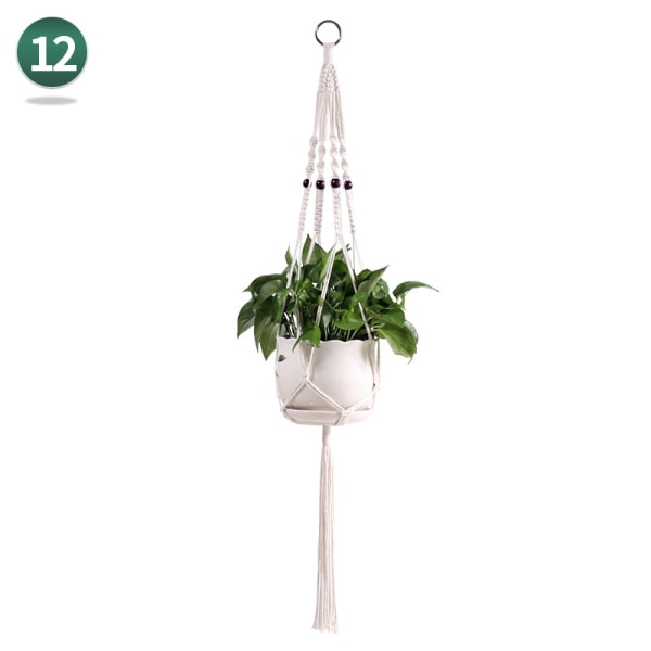 Håndlavet Blomsterpotte Flettet Netpose style 12 105cm