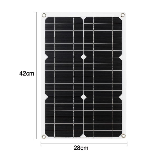 Solcellelader solpanel kit med solcelleladeregulator, med