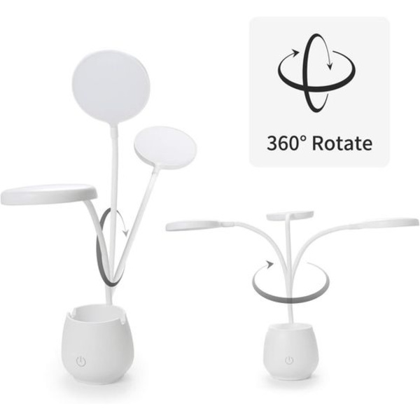 Hemmakontorsbordslampor, LED-bordslampa med pennhållare