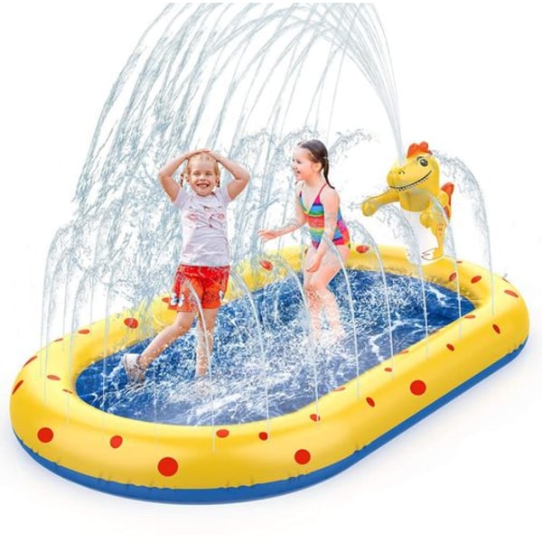 Paddling Pool för Barn Baby Hundar Uppblåsbar Pool Sprinkler Splash