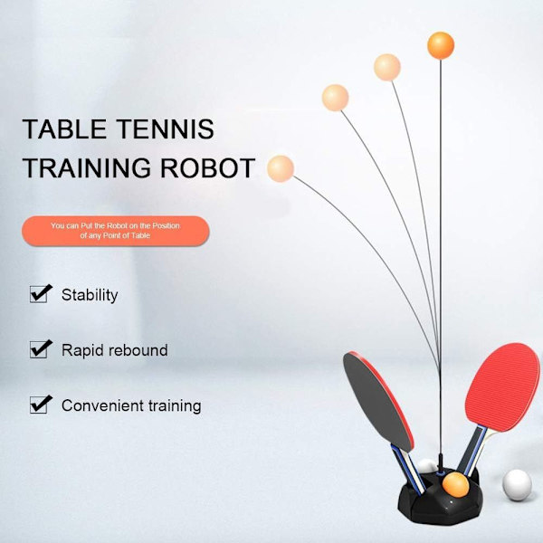 WZTO bordtennis trener, bordtennis trener barn bærbar bordtennissett