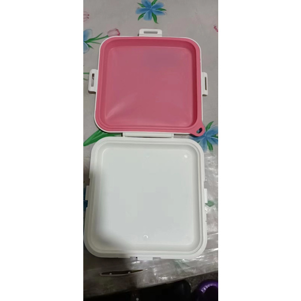 Sandwichbrød Opbevaringsboks (Pink), Bærbar Silikone Madkasse, Varmeforseglelig