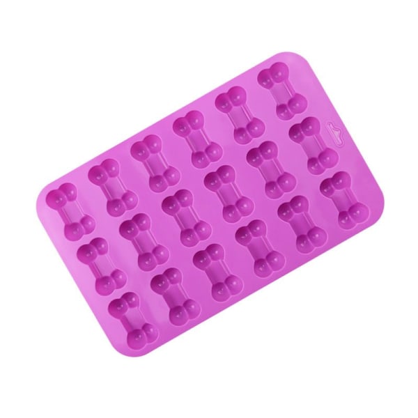 Purple 22.5*14.5*1.3cm silicone mold bone,18 shaped chocolates and cakes,sweet baking utensils,suitable for oven and refrigerator