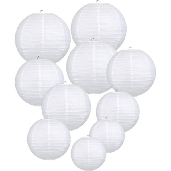 Lihao Papperslykta Lampskärm Bröllopsdekoration Papperslykta Vit (10