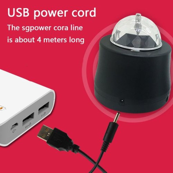 USB DJ-valot Auton valot Diskovalon tehosteet Lavavalot LED-kristalli