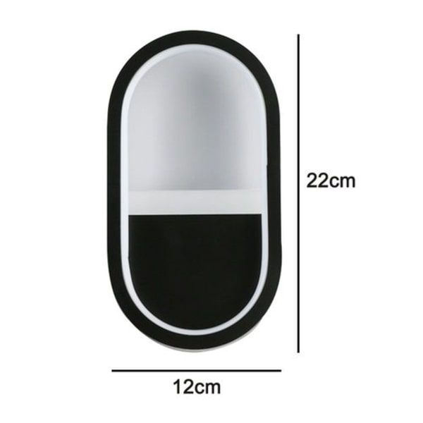 LED mini vägglampa dimbar inomhusljus aluminium svart