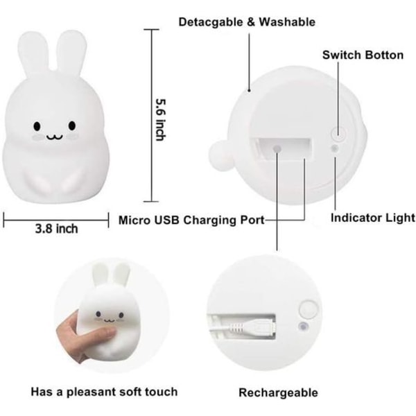 LED-touchlampa för sovrum, vardagsrum, kontor - sänglampa med