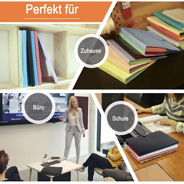 Strækbar mappe, polypropylen, A4 og brevformat, med 5 rum