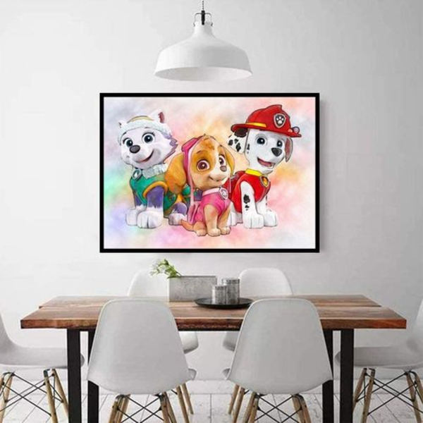DIY Paw Dog Patrol 5D timanttimaalaussetti, täysi pora kristallitimantti