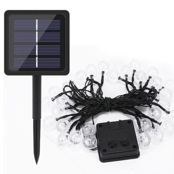 Solcelledrevne fe-lys udendørs blomster, 6,5 m 30 LED-lys fe-lys solcelledrevne udendørs 8 tilstande